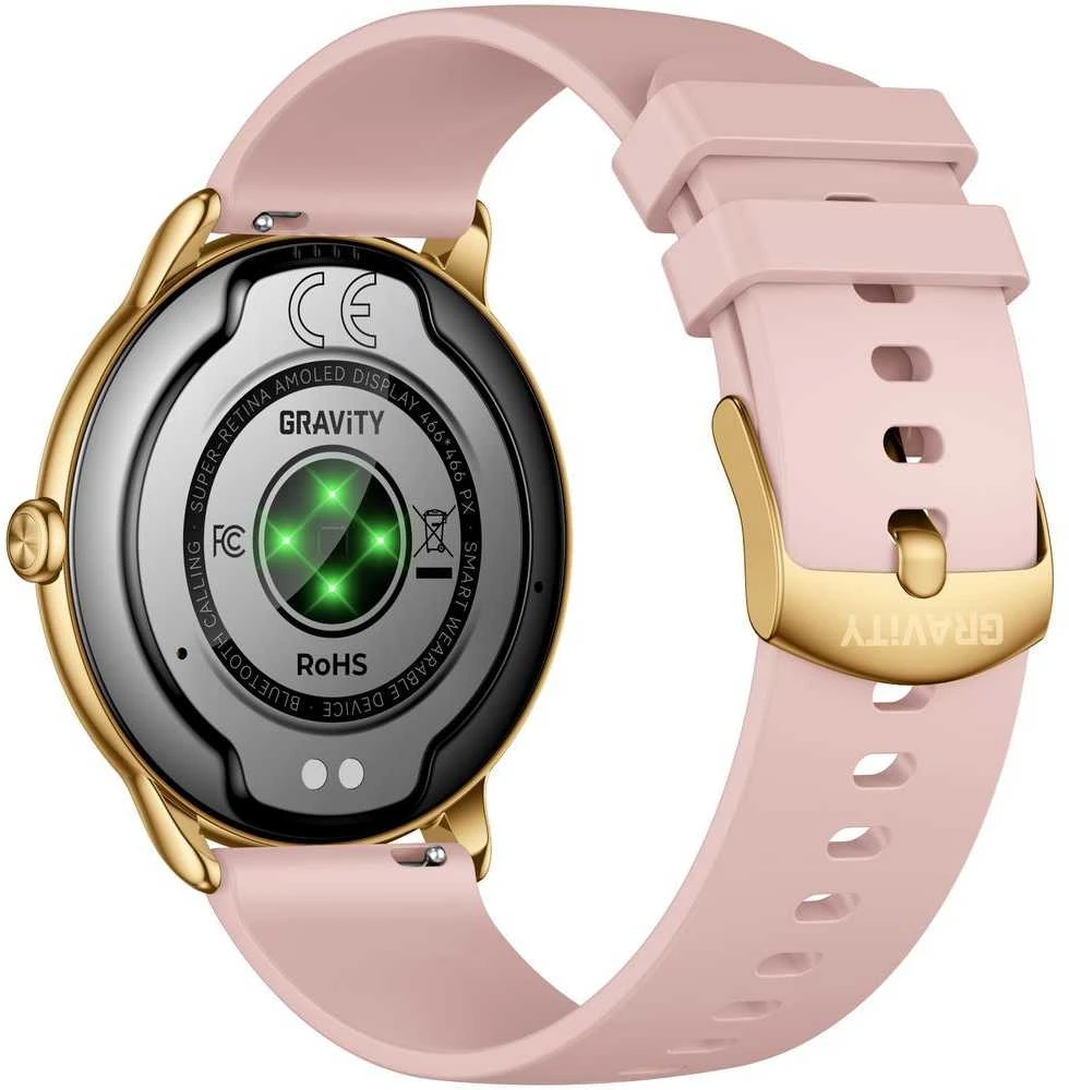 Išmanusis laikrodis DAMSKI GRAVITY GT31-1 - AMOLED, DODATKOWY PASEK (sg052a)