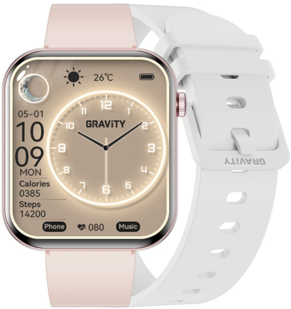 Išmanusis laikrodis DAMSKI GRAVITY GT45-3- DODATKOWY PASEK (sg059c)