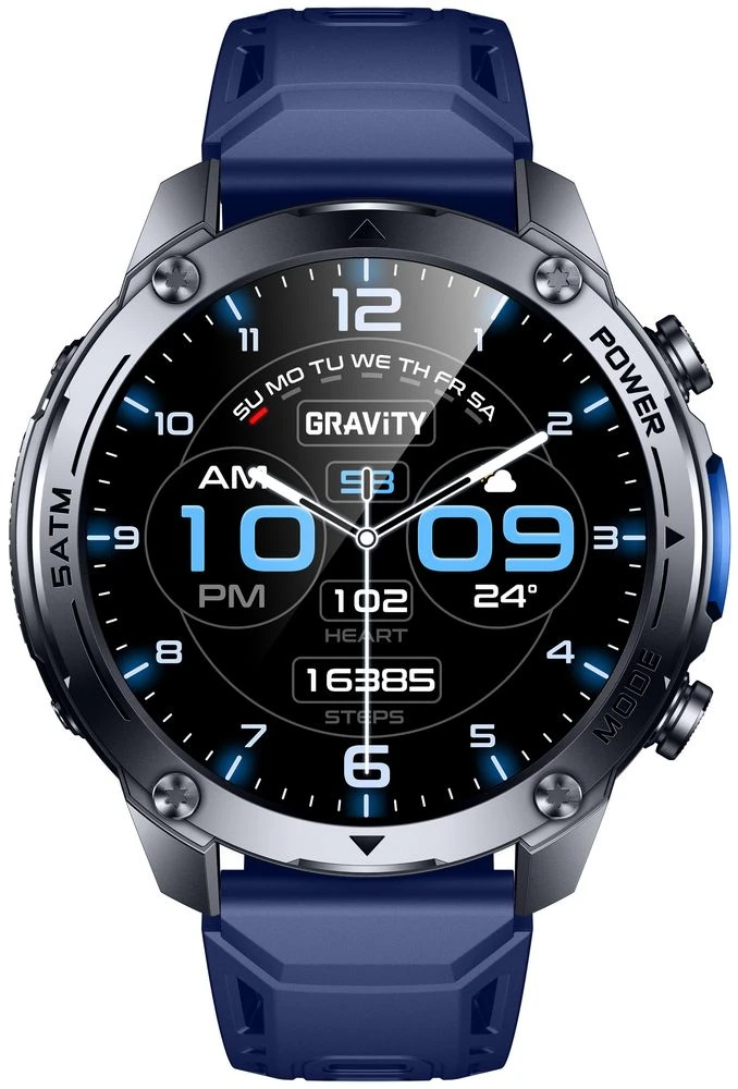 Išmanusis laikrodis MĘSKI GRAVITY GT34-1 - AMOLED, DODATKOWY PASEK (sg060a)