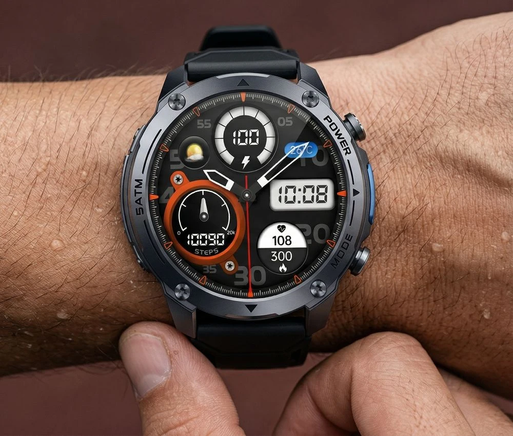 Išmanusis laikrodis MĘSKI GRAVITY GT34-1 - AMOLED, DODATKOWY PASEK (sg060a)