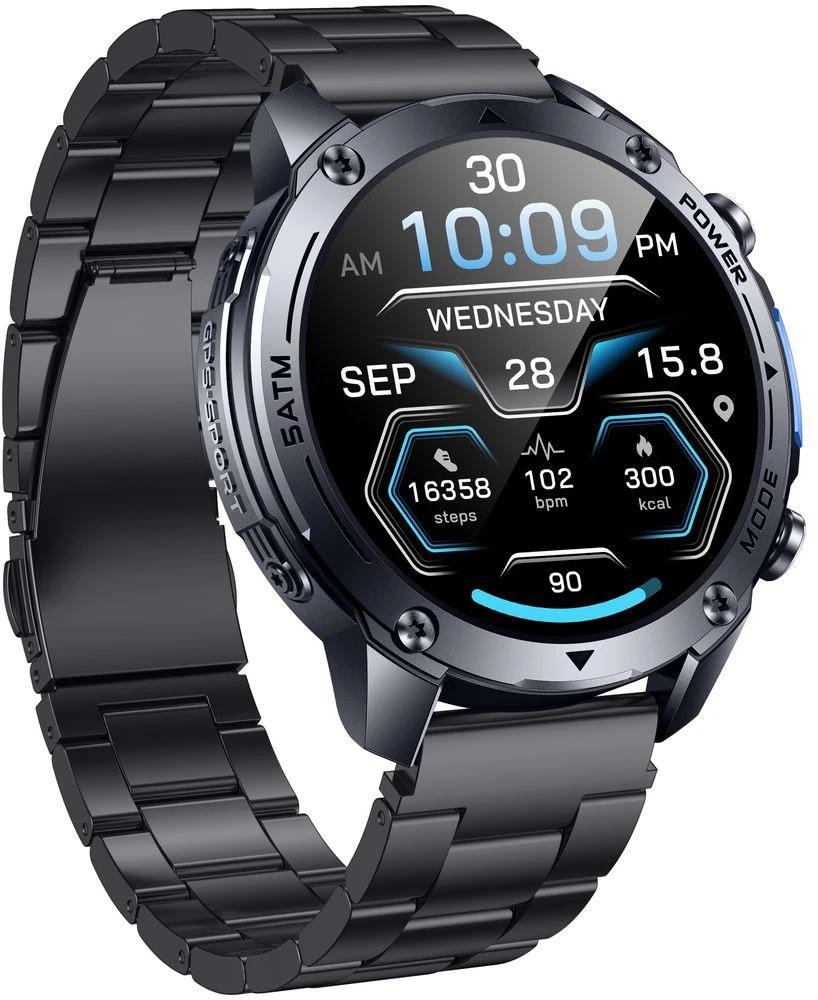 Išmanusis laikrodis MĘSKI GRAVITY GT34-2 - AMOLED, DODATKOWA BRANSOLETA (sg060b)