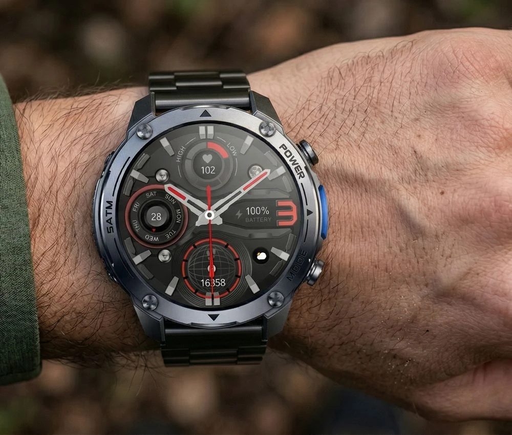 Išmanusis laikrodis MĘSKI GRAVITY GT34-2 - AMOLED, DODATKOWA BRANSOLETA (sg060b)