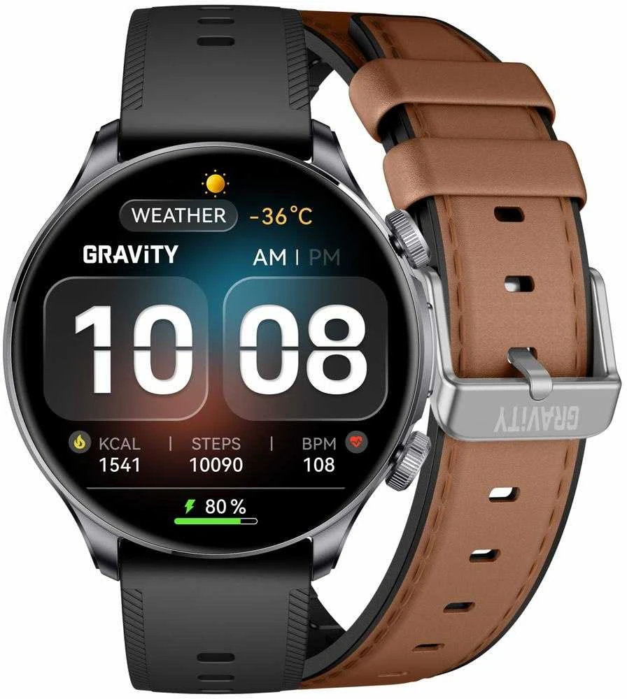 Išmanusis laikrodis MĘSKI GRAVITY GT35-1 - AMOLED, DODATKOWY PASEK (sg049a)