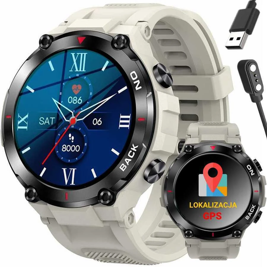 Išmanusis laikrodis Gravity GT8-4, juoda/pilka