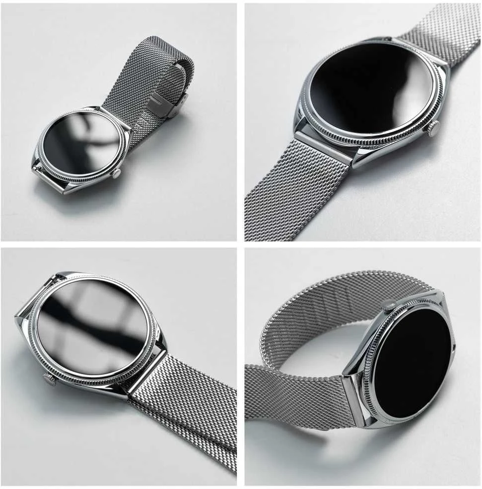 Išmanusis laikrodis TITMO O-170 (AMOLED, bluetooth call, stainless steal sidabrinis mesh strap) sidabrinis