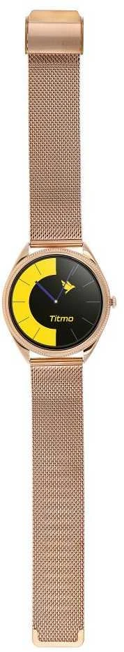 Išmanusis laikrodis TITMO O-170 (AMOLED, bluetooth call, stainless steal auksinis mesh strap) auksinis