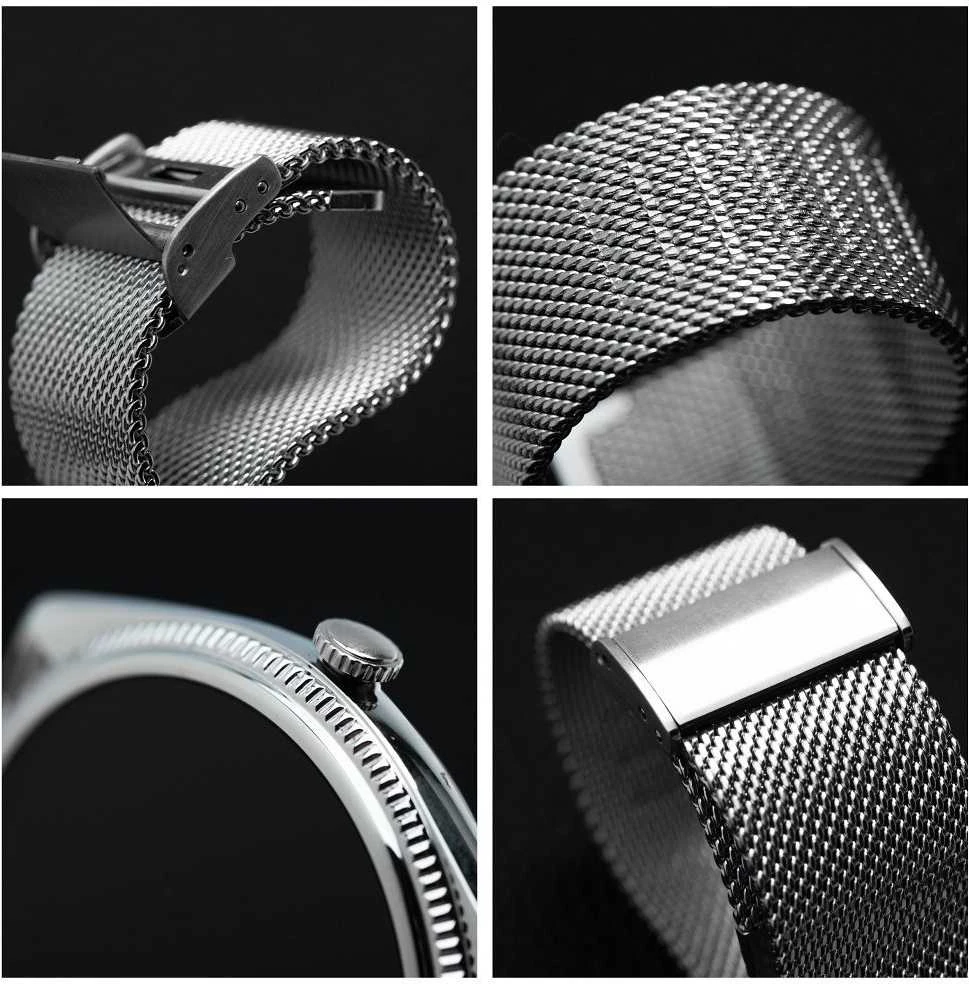 Išmanusis laikrodis TITMO O-170 (AMOLED, bluetooth call, stainless steal sidabrinis mesh strap) sidabrinis