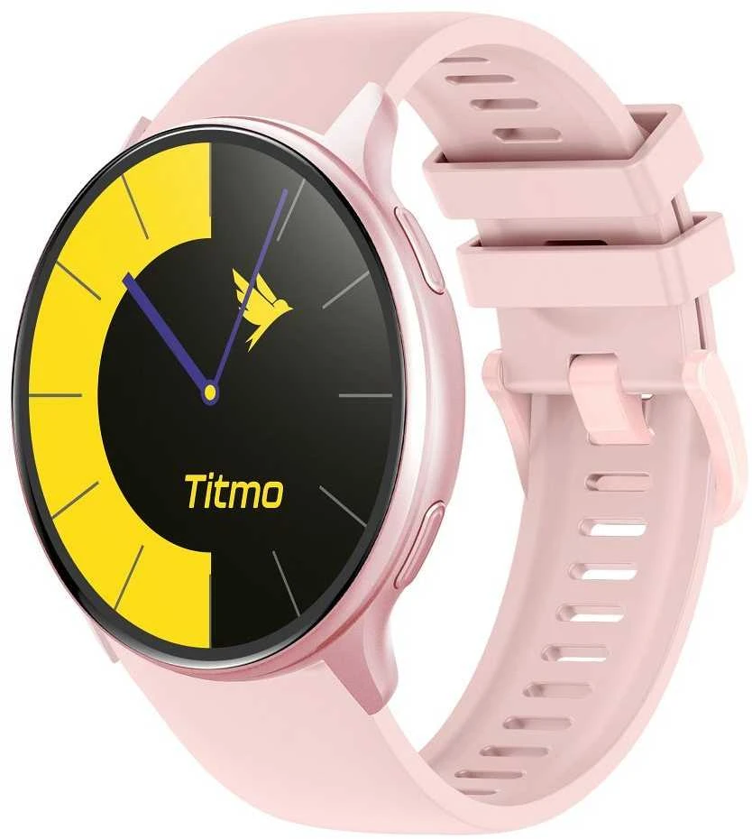 Išmanusis laikrodis TITMO O-200 (GPS, AMOLED, bluetooth call, silicone strap) pink