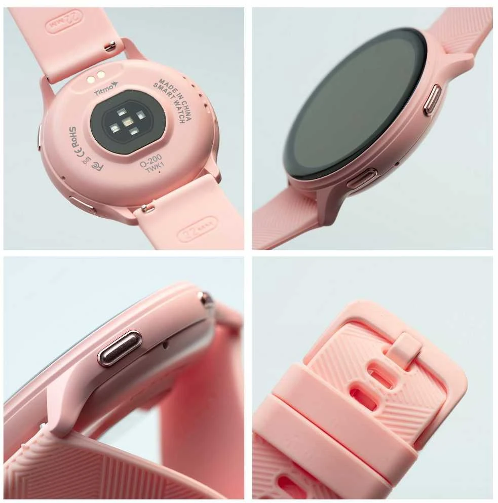 Išmanusis laikrodis TITMO O-200 (GPS, AMOLED, bluetooth call, silicone strap) pink