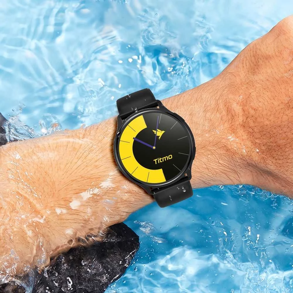 Išmanusis laikrodis TITMO O-200 (GPS, AMOLED, bluetooth call, silicone strap) juodas