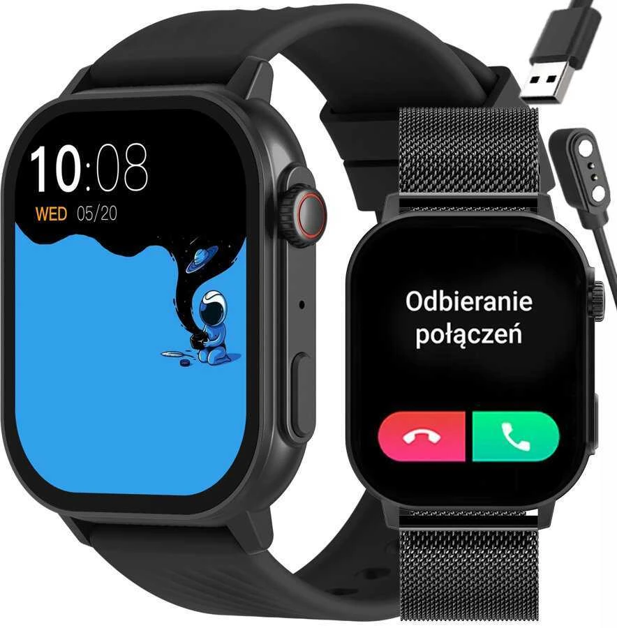 Išmanusis laikrodis UNISEX GRAVITY GT15-1 - ROZMOWY BLUETOOTH, DODATKOWY PASEK (sg029a)
