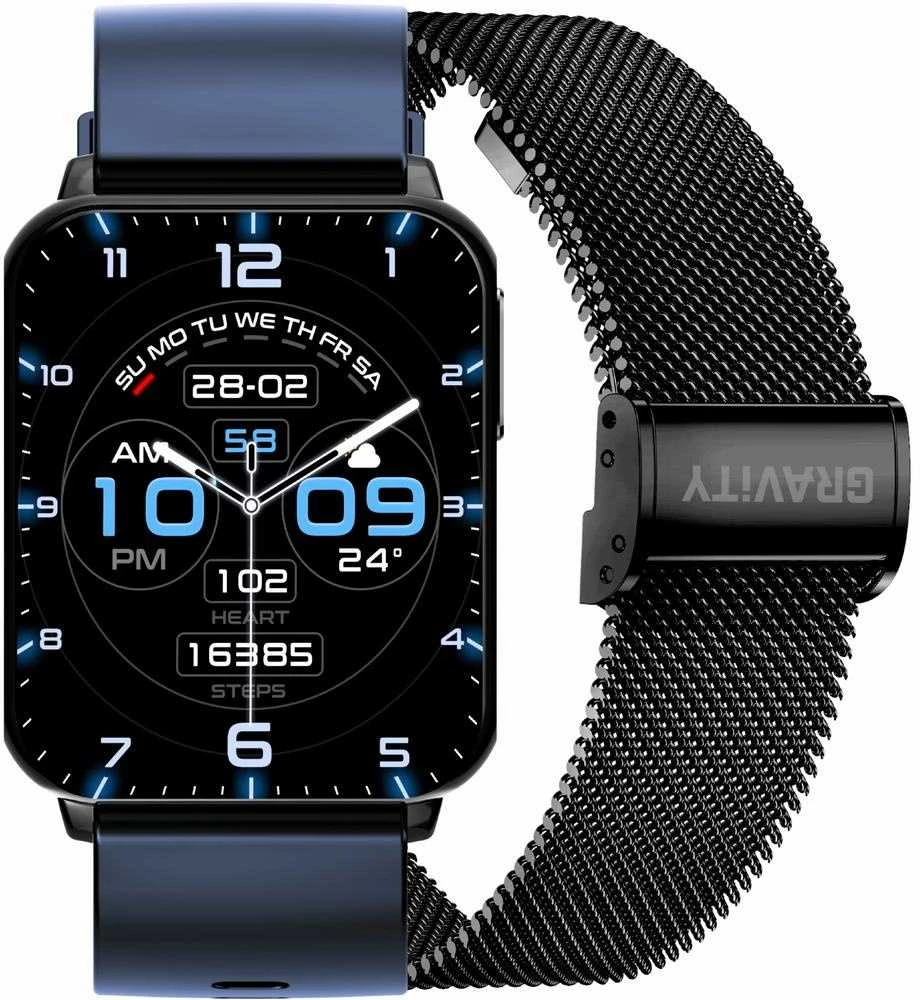 Išmanusis laikrodis UNISEX GRAVITY GT17-9 - AMOLED, DODATKOWY PASEK (sg038i)