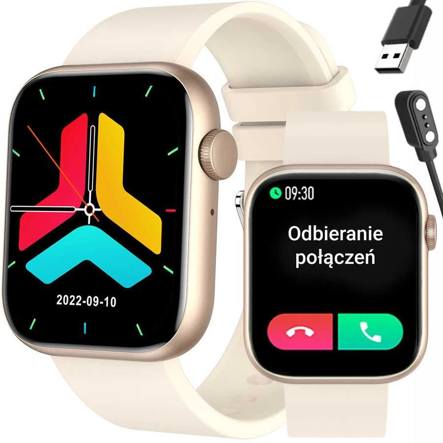 Išmanusis laikrodis Gravity GT3-6, Rožinio aukso spalvos korpusas su kreminės spalvos dirželiu