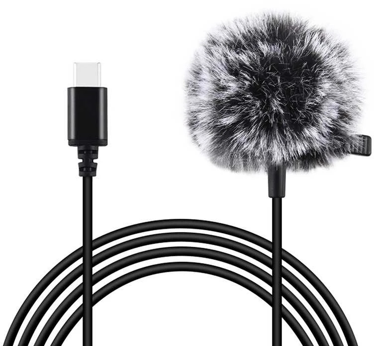 Puluz Jack Lavalier laidinis mikrofonas 1.5m USB-C Type-C PU425