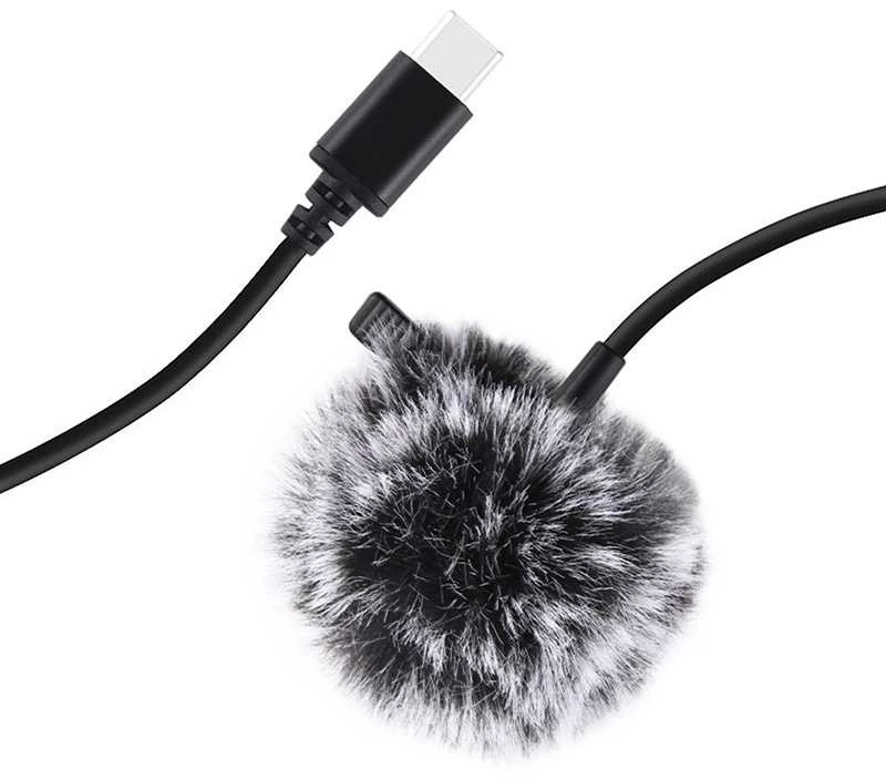 Puluz Jack Lavalier laidinis mikrofonas 1.5m USB-C Type-C PU425