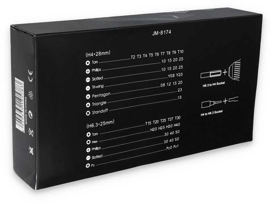 JAKEMY JM-8174 atsuktuvų rinkinys (45 viename)