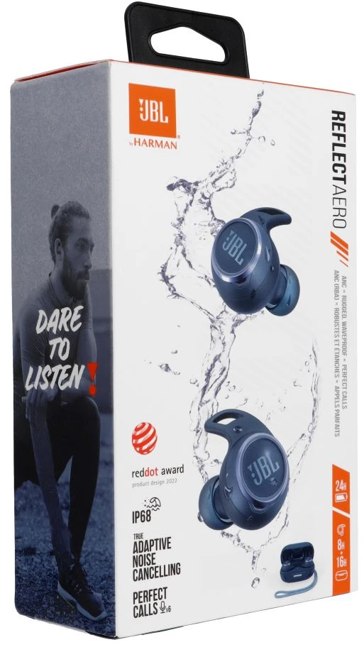 True Belaidės ausinės JBL Reflect Aero, mėlynos spalvos