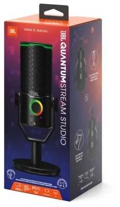 JBL Quantum Stream mikrofonas, Juodos spalvos