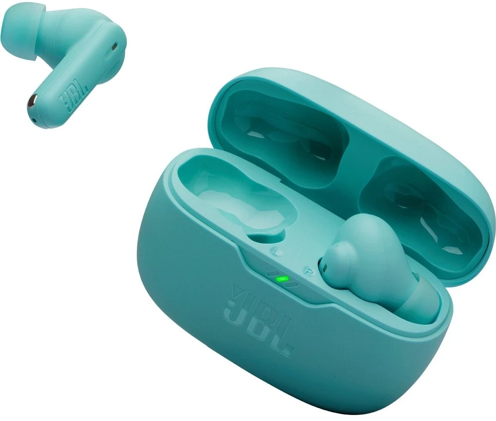 JBL Wave Beam2 belaidės ausinės, Melsvos spalvos