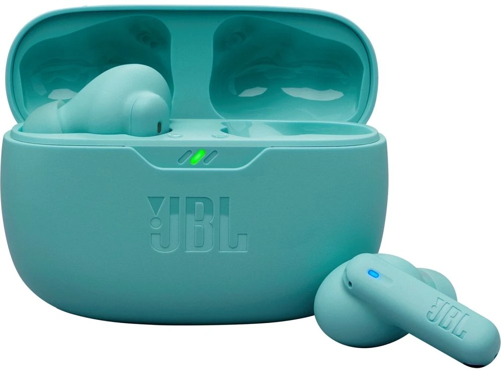 JBL Wave Beam2 belaidės ausinės, Melsvos spalvos