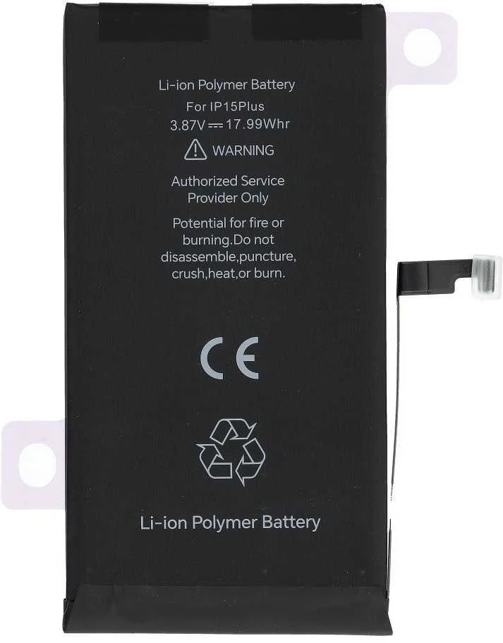JCID diagnozuojama (naudota) „iPhone 15 Plus“ baterija 4650 mAh (didelės talpos)