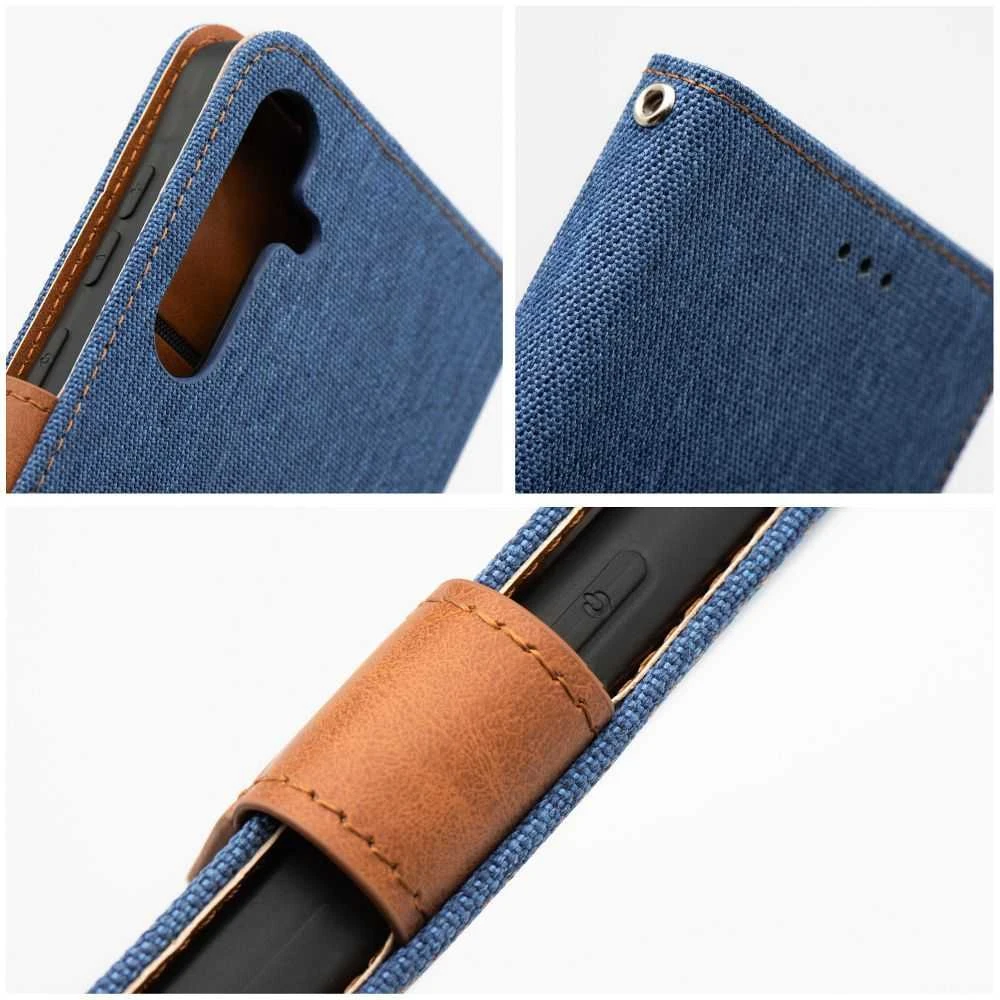 OEM atverčiamas dėklas Huawei P30 LITE Jeans Book mėlynas