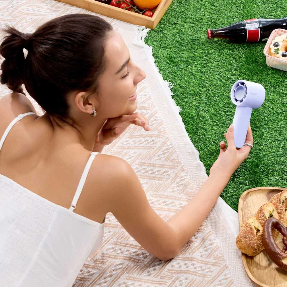 Ventiliatorius Jisulife Handheld Fan 10 4000mAh Portable USB Fan - Mėlyna