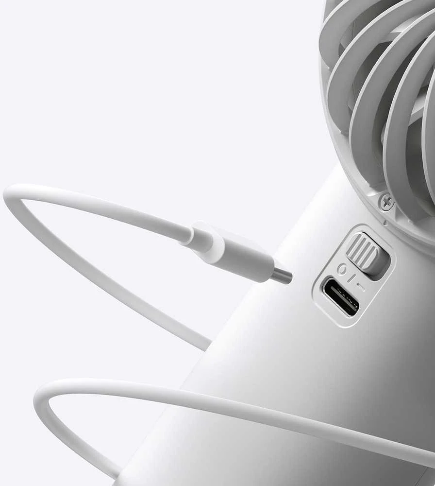 „Jisulife“ nešiojamasis ventiliatorius „Life4“, 3600 mAh, nešiojamas USB ventiliatorius – pilkas