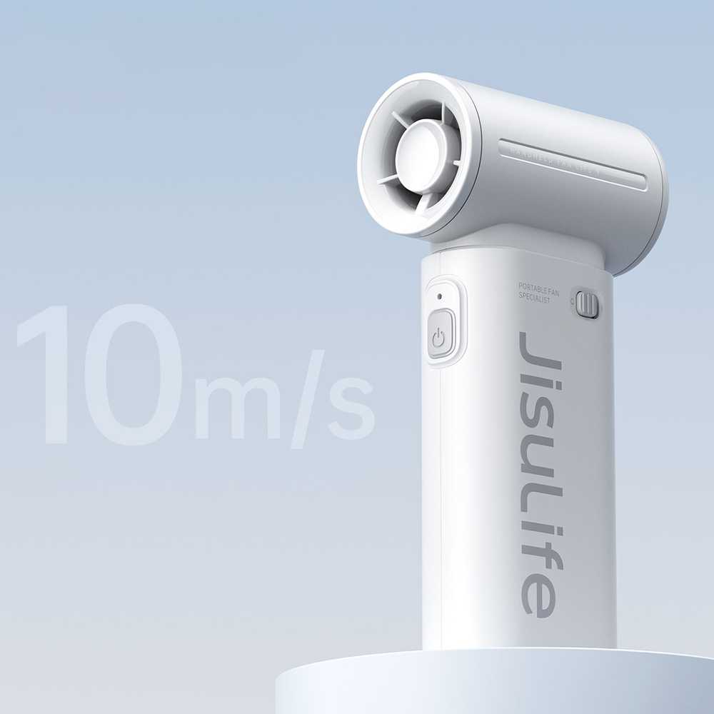 Jisulife rankinis ventiliatorius Life9 3600mAh Portable USB Fan - pilkos spalvos