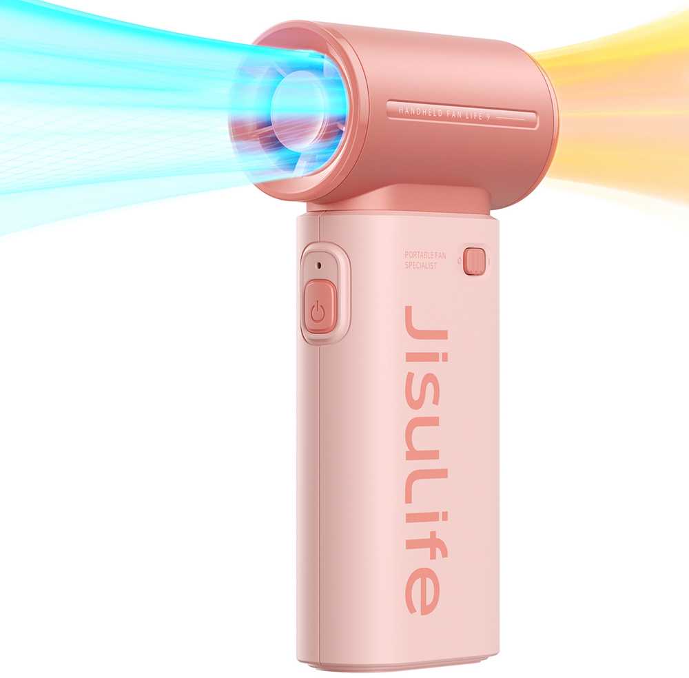 Jisulife Handheld Fan Life9 3600mAh Portable Mini Blower USB Fan - Rožinė