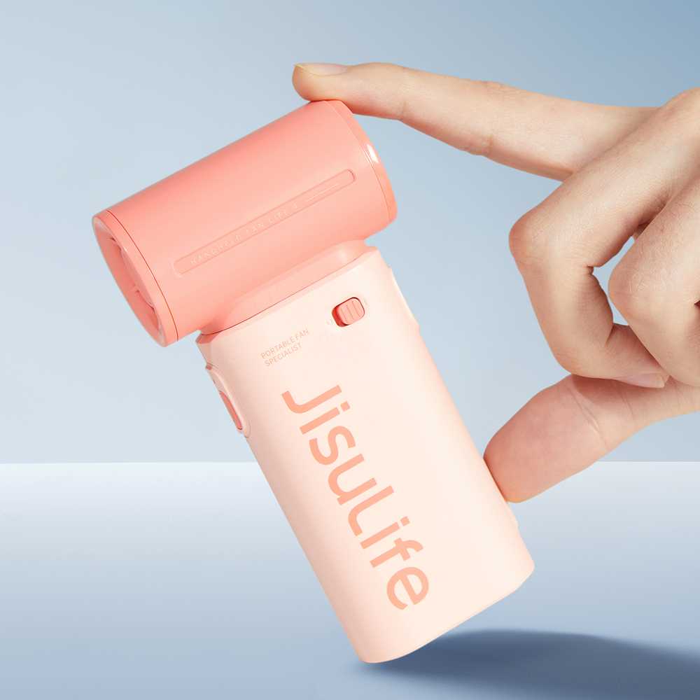 Jisulife Handheld Fan Life9 3600mAh Portable Mini Blower USB Fan - Rožinė