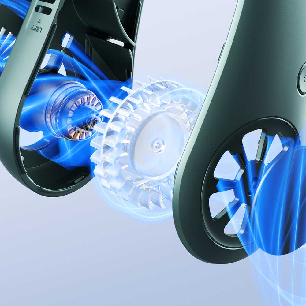 Jisulife Nešiojamas kaklo ventiliatorius Life3 USB - Žalias