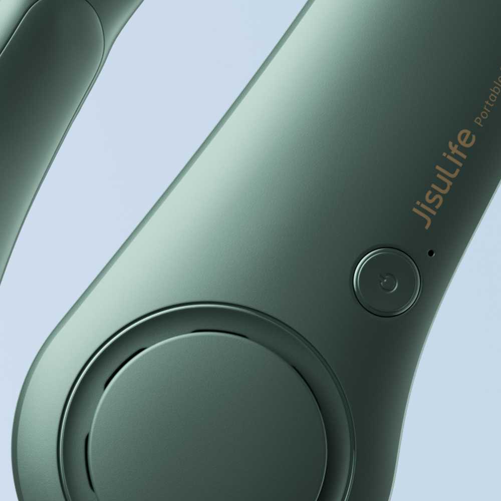Jisulife Nešiojamas kaklo ventiliatorius Life3 USB - Žalias