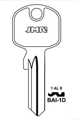 JMA BLANK KEY BSI10 (BAI1D)BASI-TITAN