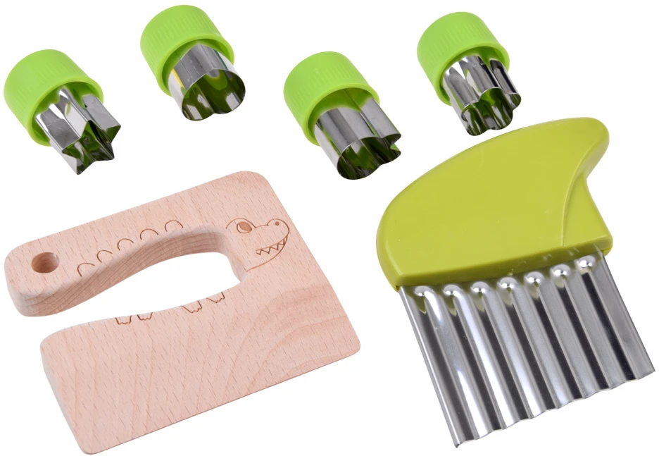 Jokomisiada 14-Piece Children’s Kitchen Set with Knives, Cutting Board and Cutters ZA6601