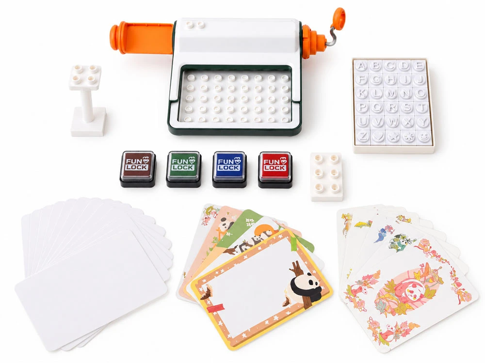Jokomisiada 2-in-1 printing and embossing stamp machine - learning letters ZA6463