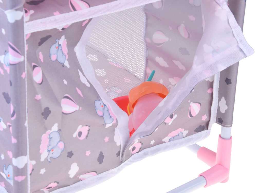 Jokomisiada 2-in-1 Sweet Dream Doll Set – Crib and High Chair ZA5918