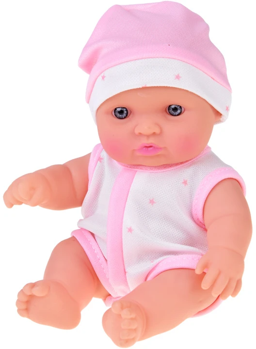 Jokomisiada 20 cm Baby Doll in a Carrier with Pacifier, Bottle and Accessories ZA6332