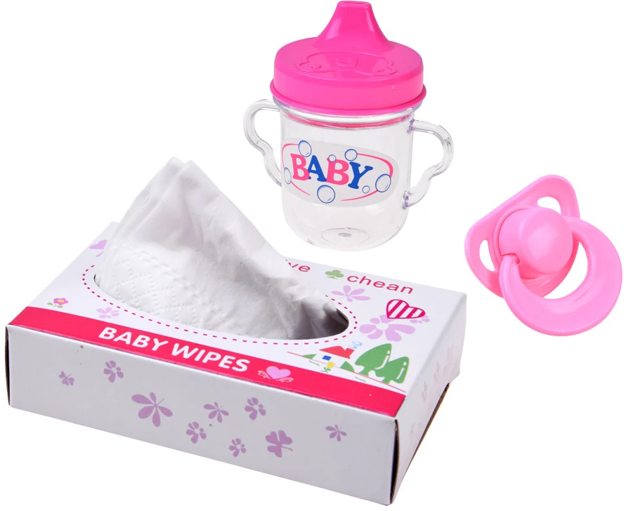 Jokomisiada 20 cm Baby Doll in a Carrier with Pacifier, Bottle and Accessories ZA6332