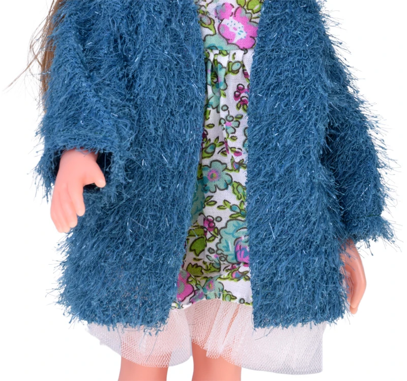 Jokomisiada 35cm AUTUMN doll with ruda hair in a coat and hat ZA6438