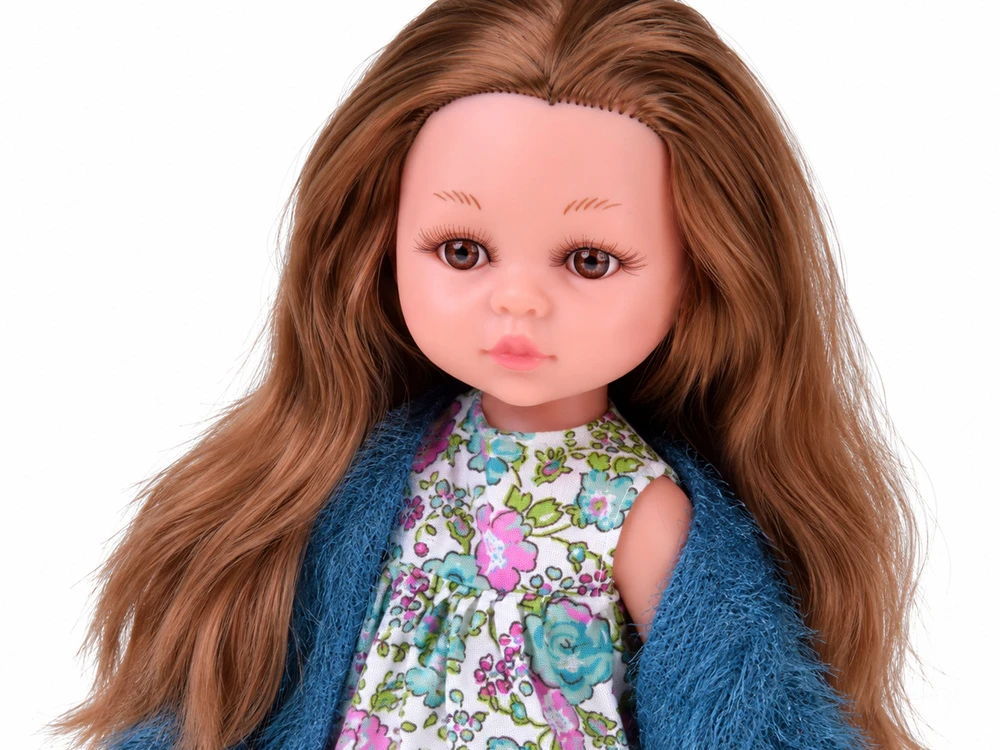 Jokomisiada 35cm AUTUMN doll with ruda hair in a coat and hat ZA6438