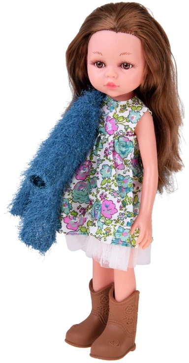 Jokomisiada 35cm AUTUMN doll with ruda hair in a coat and hat ZA6438