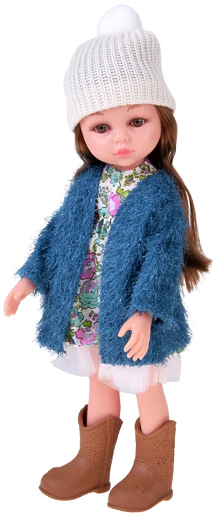 Jokomisiada 35cm AUTUMN doll with ruda hair in a coat and hat ZA6438
