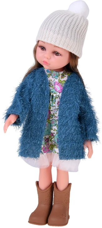 Jokomisiada 35cm AUTUMN doll with ruda hair in a coat and hat ZA6438