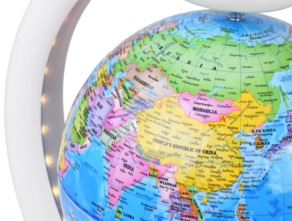 Jokomisiada 4-in-1 levitating globe, 360° rotation - LED lamp, BT speaker, clock ZA6313