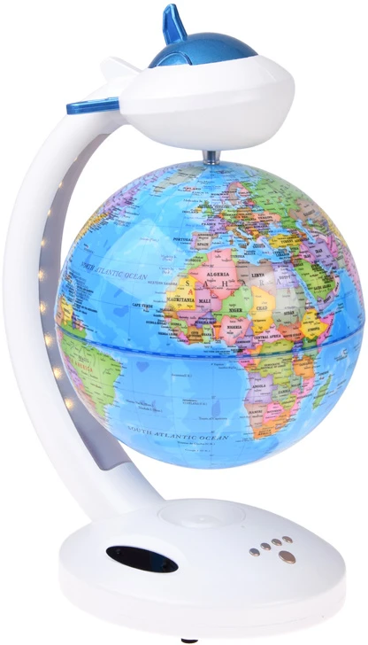 Jokomisiada 4-in-1 levitating globe, 360° rotation - LED lamp, BT speaker, clock ZA6313