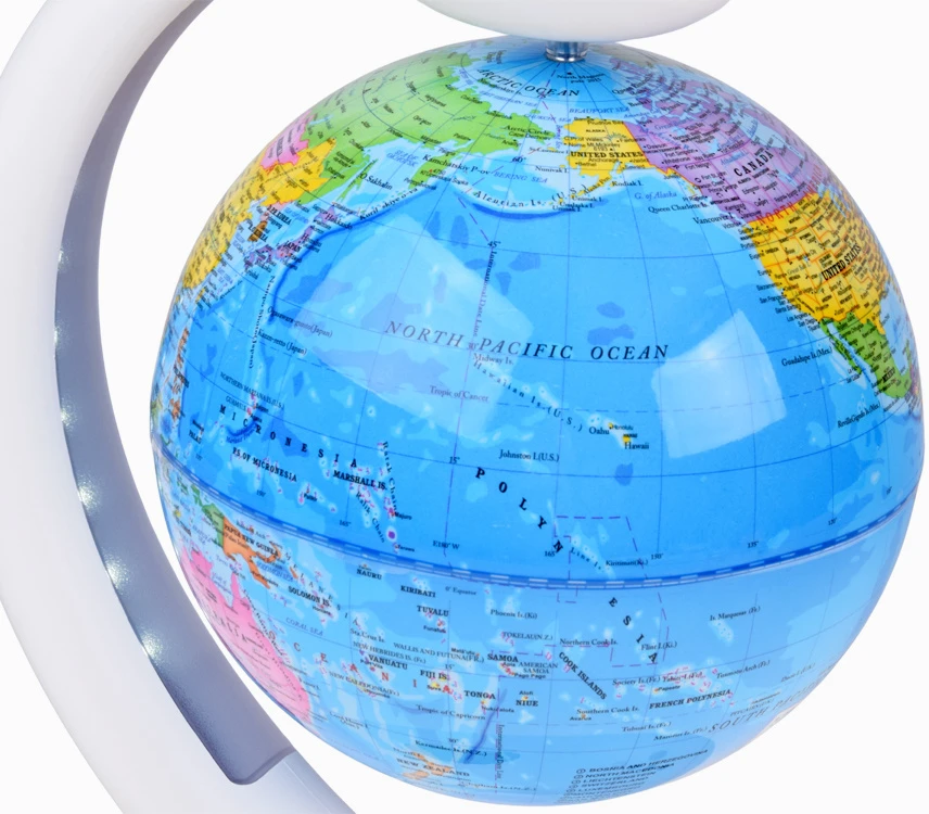 Jokomisiada 4-in-1 levitating globe, 360° rotation - LED lamp, BT speaker, clock ZA6313