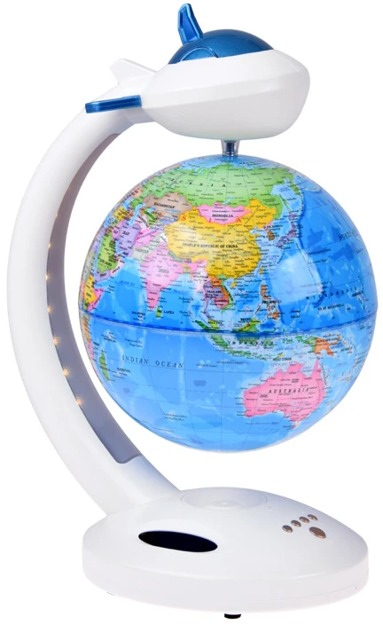 Jokomisiada 4-in-1 levitating globe, 360° rotation - LED lamp, BT speaker, clock ZA6313