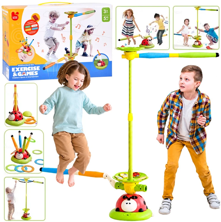 Jokomisiada 5-in-1 Ladybug Sports Set – Jump Rope, Rockets, Rings, Remote Control SP0885