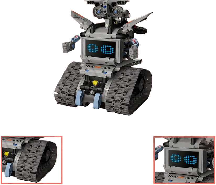 Jokomisiada 5-in-1 Remote Controlled Building Blocks - Build ROBOTS and Bring Them to Life! RC0742